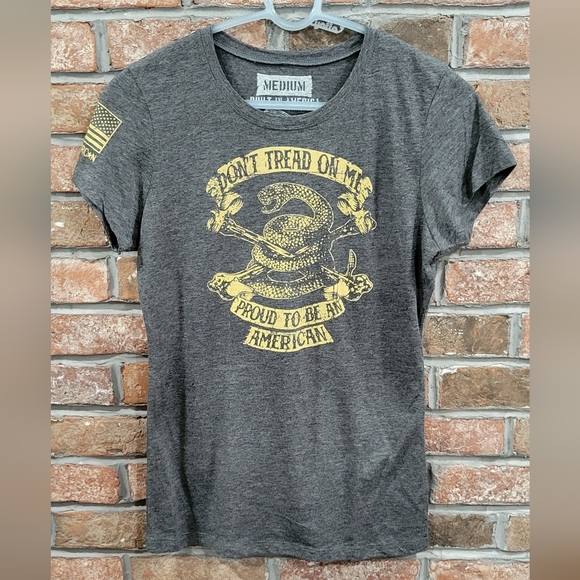 Rogue American Gray "Don't Tread on Me" T-shirt- Medium - Picture 1 of 3